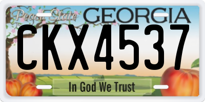 GA license plate CKX4537