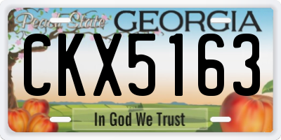 GA license plate CKX5163