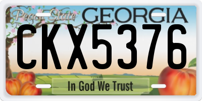 GA license plate CKX5376