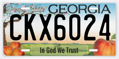 GA license plate CKX6024