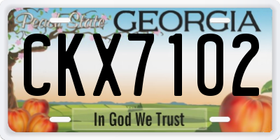 GA license plate CKX7102