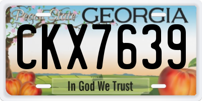 GA license plate CKX7639
