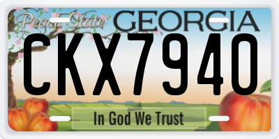 GA license plate CKX7940