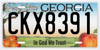 GA license plate CKX8391
