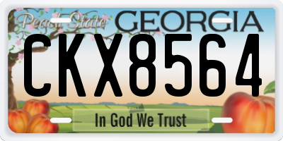 GA license plate CKX8564