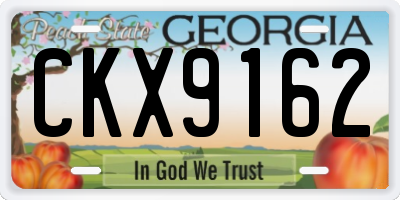 GA license plate CKX9162