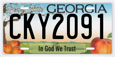 GA license plate CKY2091