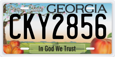 GA license plate CKY2856