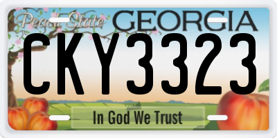 GA license plate CKY3323
