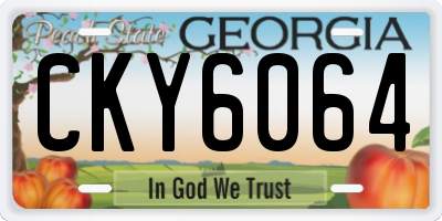 GA license plate CKY6064