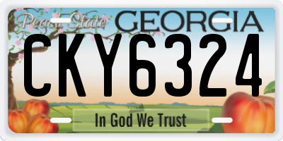 GA license plate CKY6324