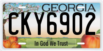 GA license plate CKY6902