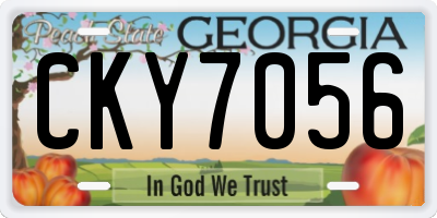GA license plate CKY7056