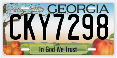 GA license plate CKY7298