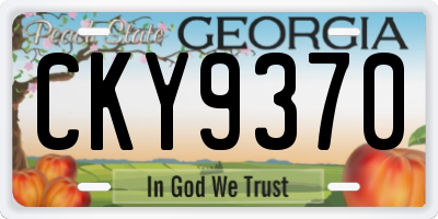 GA license plate CKY9370