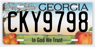 GA license plate CKY9798