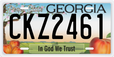 GA license plate CKZ2461