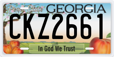 GA license plate CKZ2661
