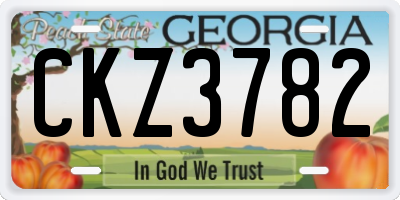 GA license plate CKZ3782