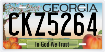 GA license plate CKZ5264