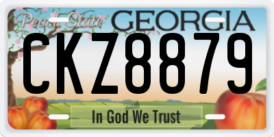 GA license plate CKZ8879