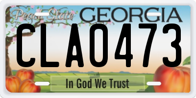 GA license plate CLA0473