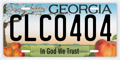 GA license plate CLC0404