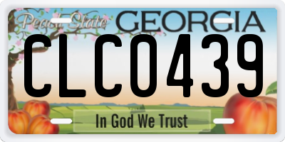 GA license plate CLC0439