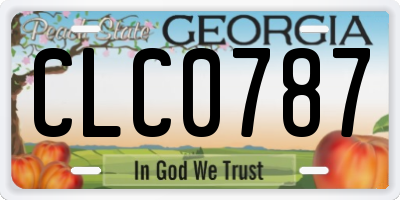 GA license plate CLC0787