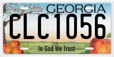 GA license plate CLC1056