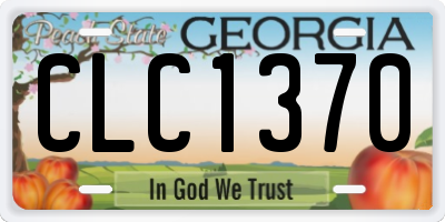 GA license plate CLC1370