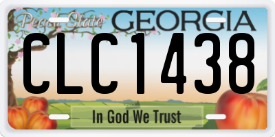 GA license plate CLC1438