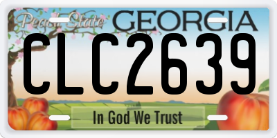 GA license plate CLC2639