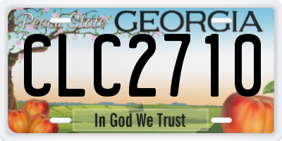 GA license plate CLC2710
