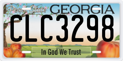 GA license plate CLC3298