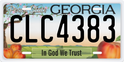 GA license plate CLC4383