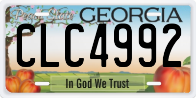 GA license plate CLC4992