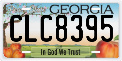 GA license plate CLC8395