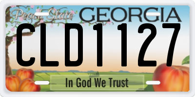GA license plate CLD1127