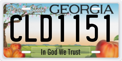 GA license plate CLD1151