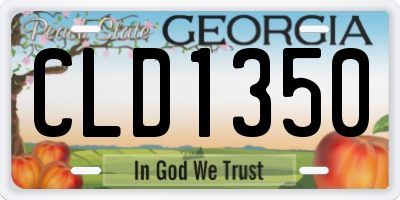 GA license plate CLD1350