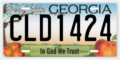 GA license plate CLD1424
