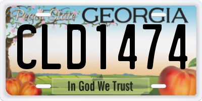 GA license plate CLD1474