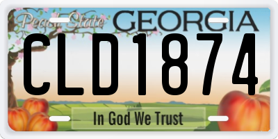 GA license plate CLD1874