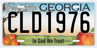 GA license plate CLD1976