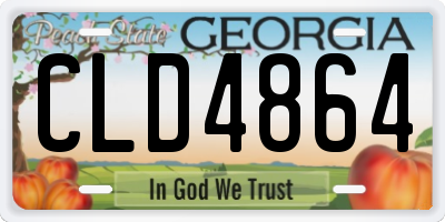 GA license plate CLD4864