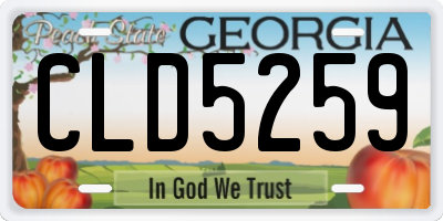 GA license plate CLD5259