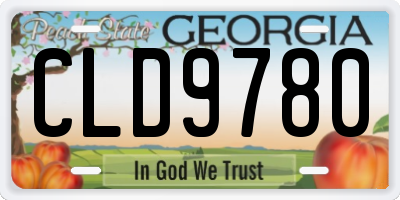 GA license plate CLD9780
