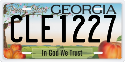 GA license plate CLE1227