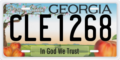 GA license plate CLE1268